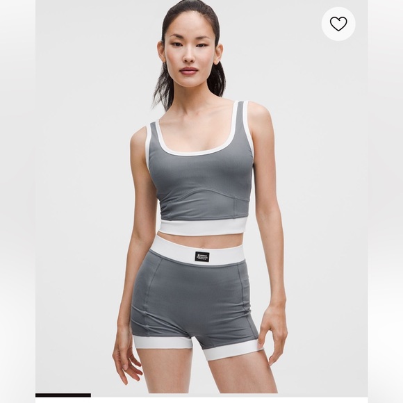 lululemon athletica Tops - Lululemon Ribbed Nulu Cropped Tank Top, Grey, Small